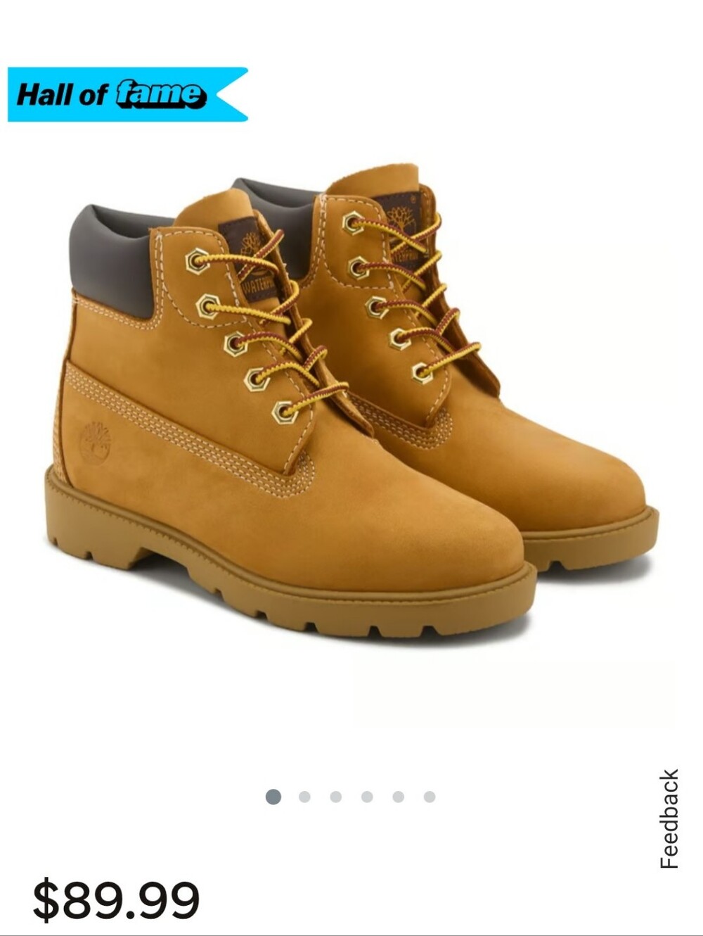 Timberland Kids Leather Tan Lace-Up Boots